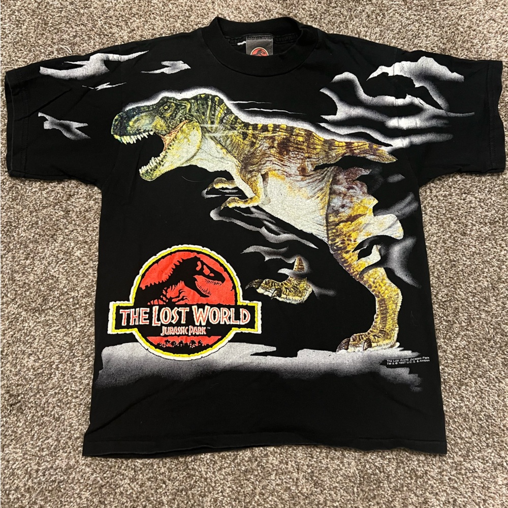 RARE 1997 Jurassic Park The Lost World T-shirt  Youth FREE SHIPPING